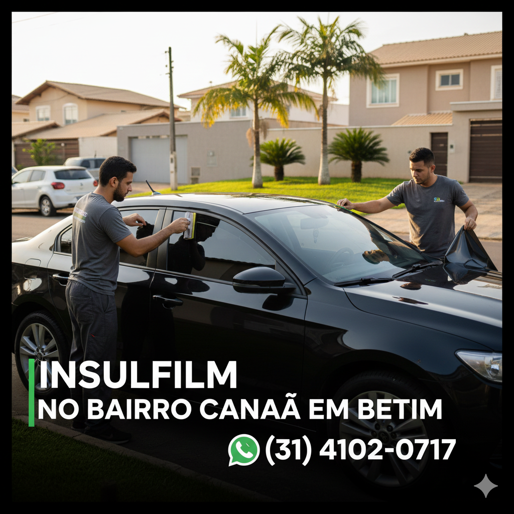 Insulfilm no Bairro Canaã em Betim – Conforto, Privacidade e Proteção com Tecnologia de Alto Desempenho | (31) 4102-0717
