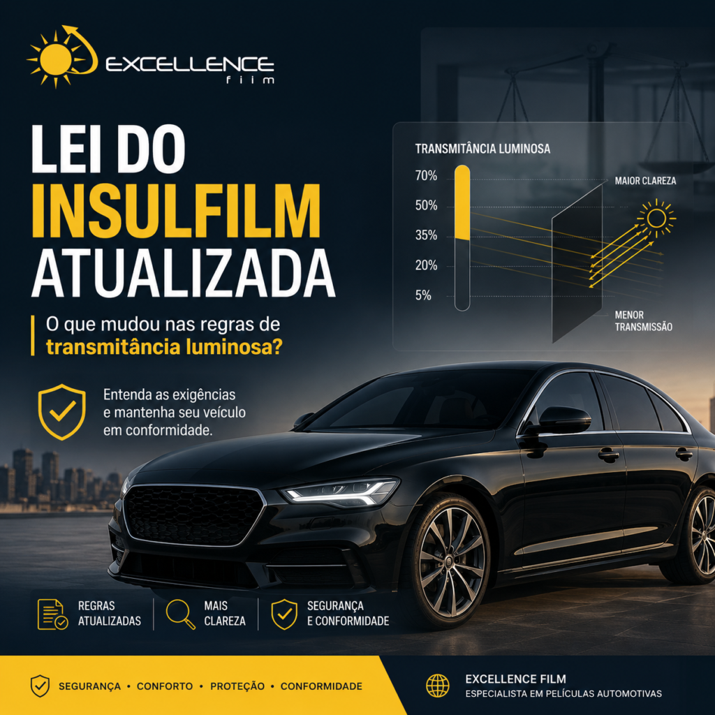 Lei do Insulfilm Atualizada: O que mudou nas regras de transmitância luminosa?