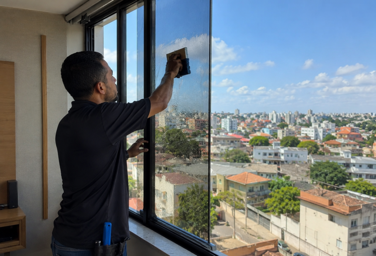Instalação de Insulfilm Residencial em janela de apartamento em Venda Nova, Belo Horizonte