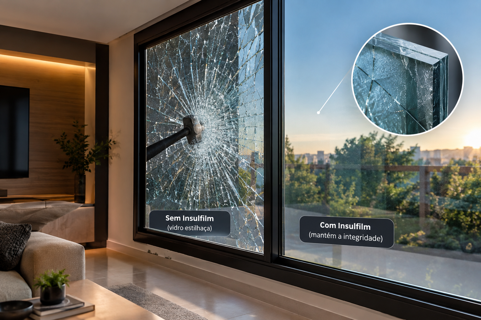 Insulfilm de Segurança para Vidros: Proteção Contra Estilhaçamento em Residências e Empresas